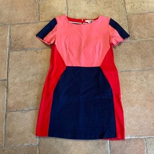 Boden petite color block textured dress
